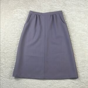Vintage 70s Levi Strauss lavender purple a line polyester midi skirt, size small